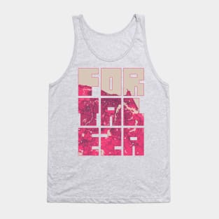 Fortaleza, Ceara, Brazil - Blossom City Map Typography - Blossom Tank Top